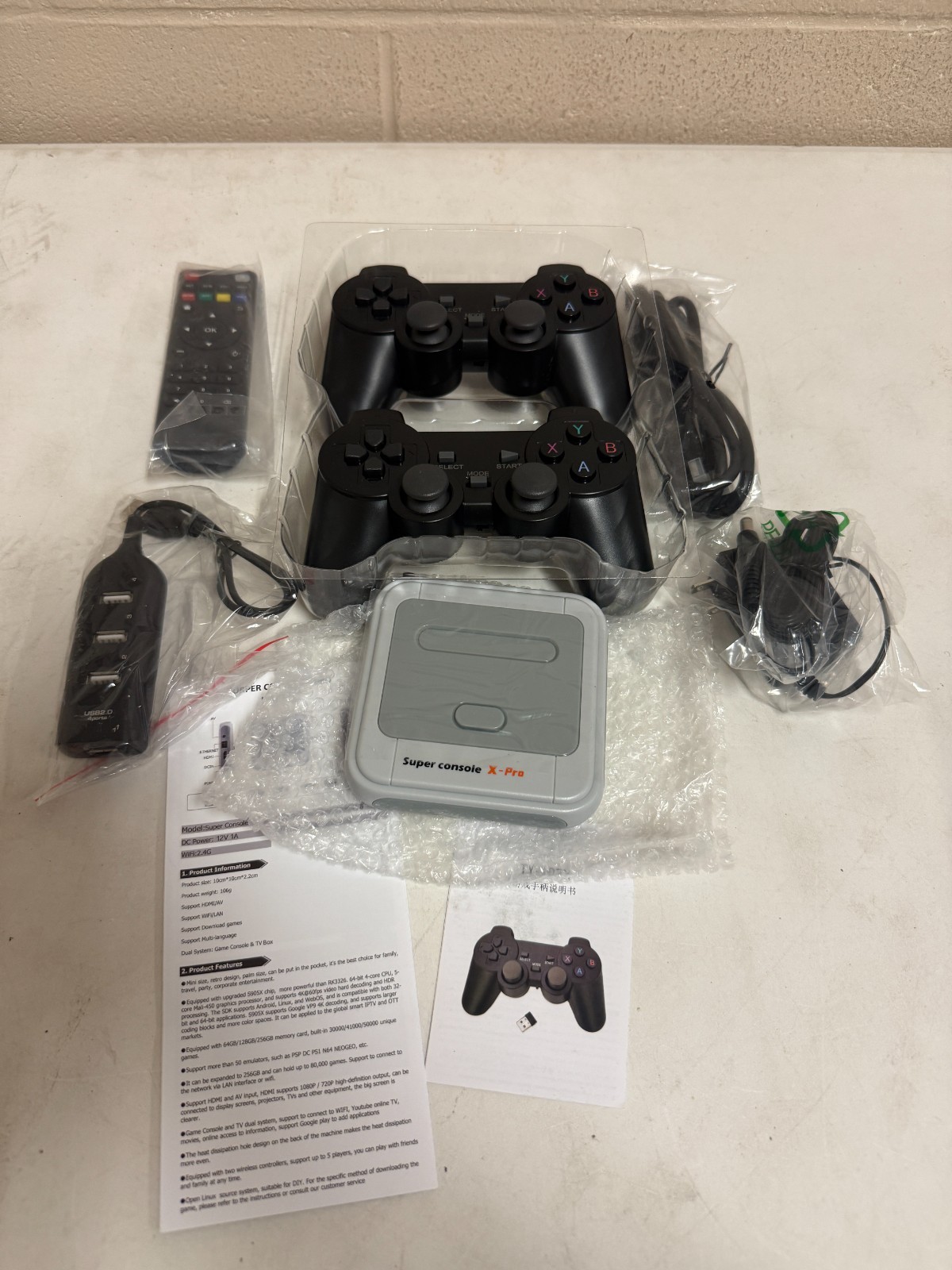 Kinhank Super Console X Pro,Retro Video Game Console with 55,000+ Games
