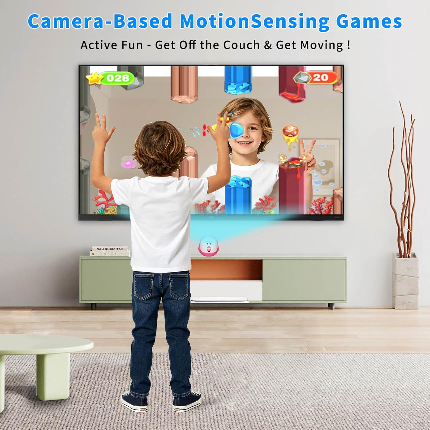 AR Motion Sensing TV Game Console, Video Games for 100+ Built-In Games, HDMI Plu