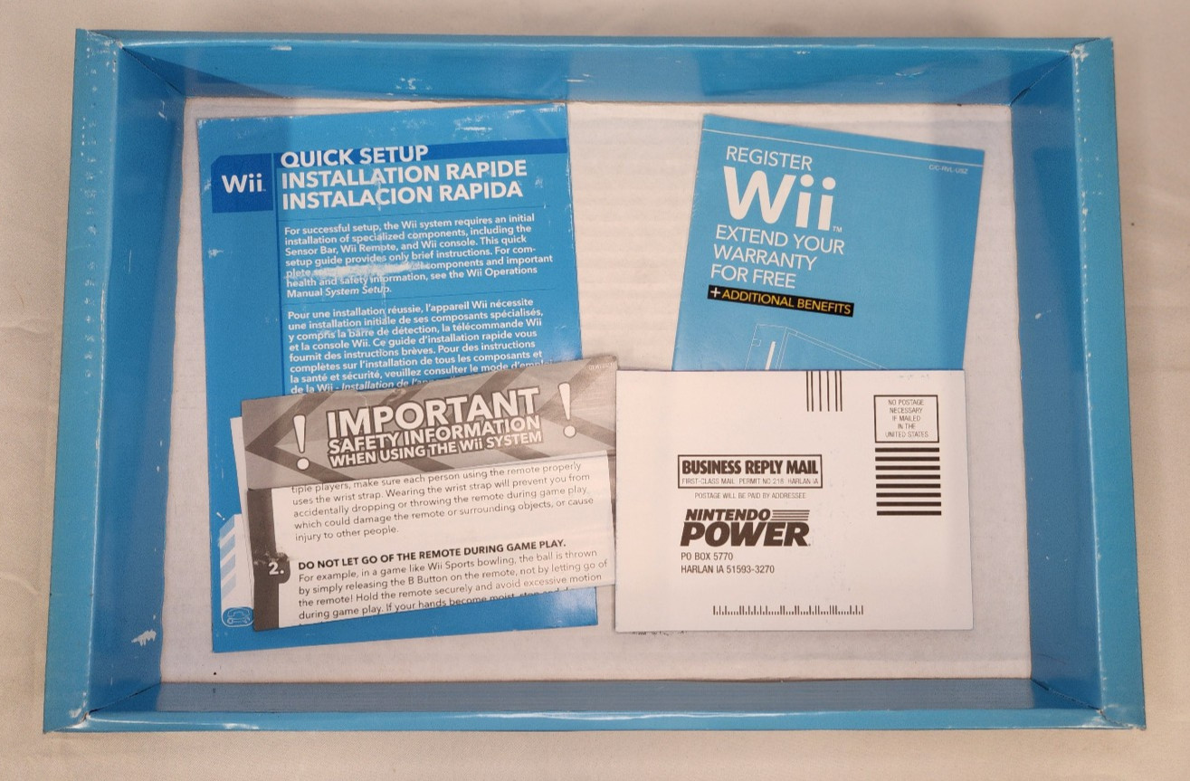 Nintendo Wii Sports White Home Console CIB, Complete Tested and Working