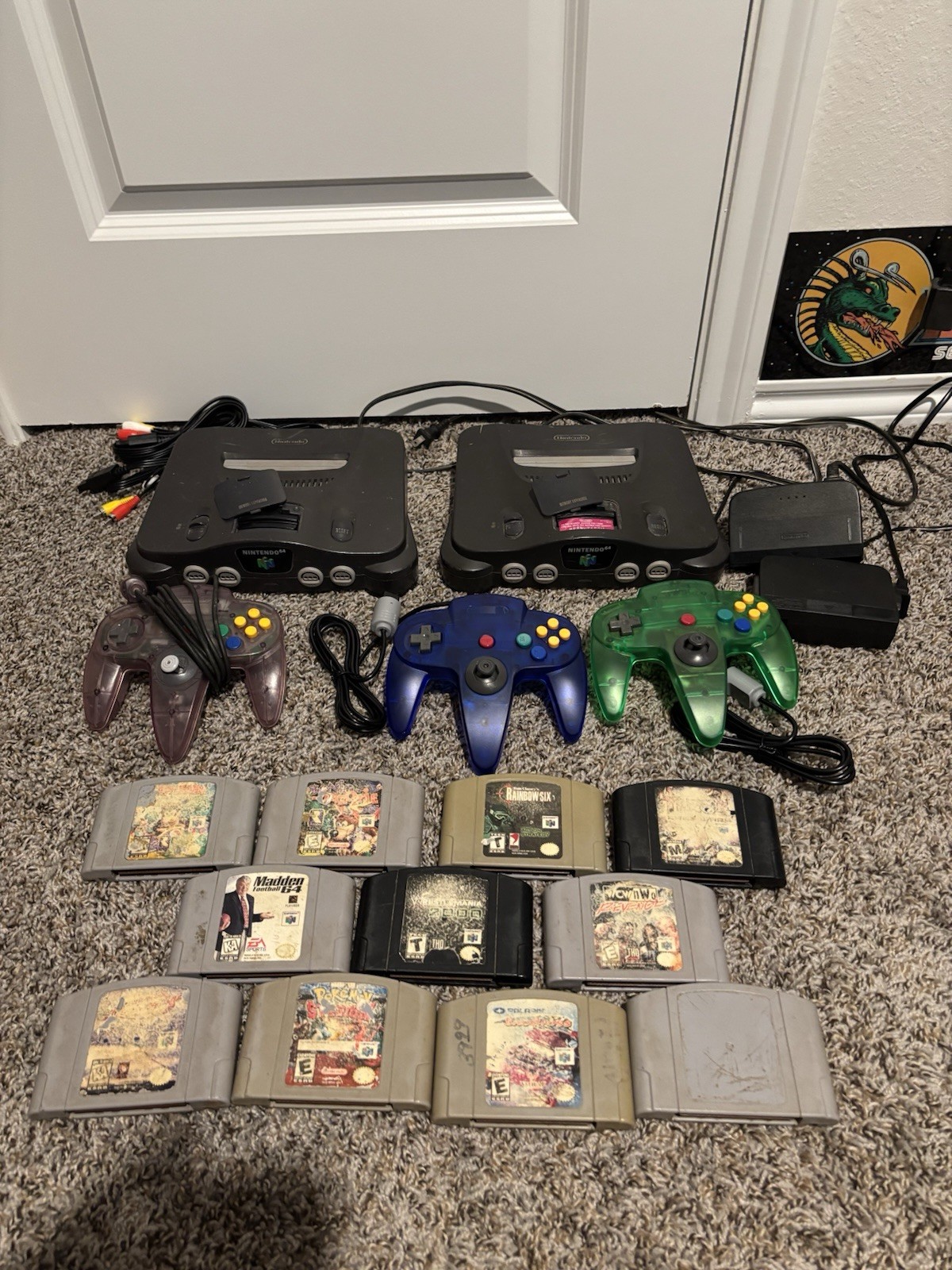 2x N64 Nintendo 64 Consoles Lot W/ Games