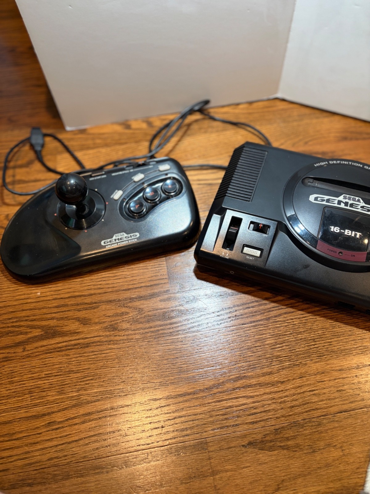 Sega Genesis Model 1 Console + 6-Button Arcade Stick – Tested Working w/HDMI