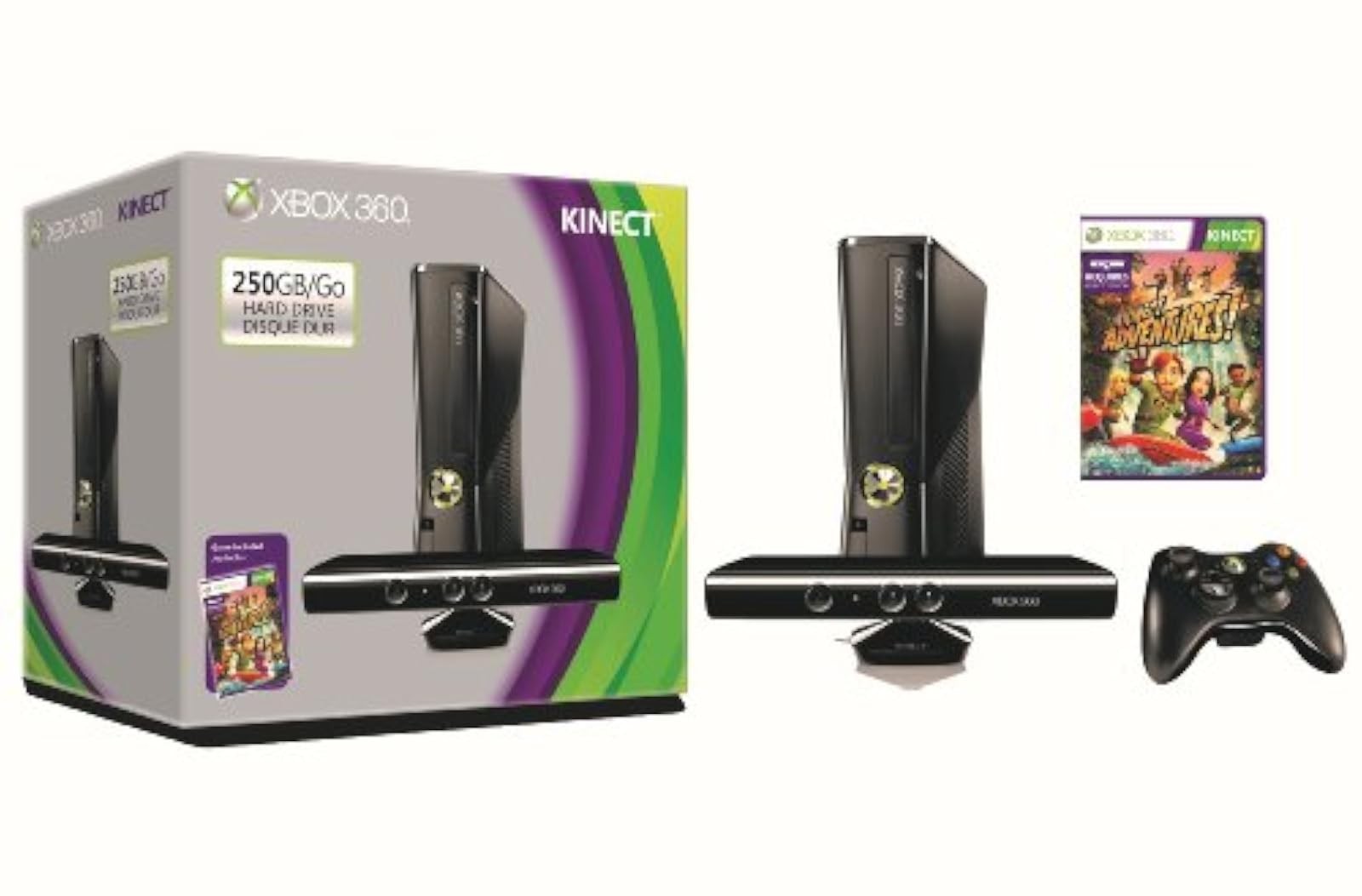 Microsoft Xbox 360 S 250GB System Kinect Bundle Very Good 0Z