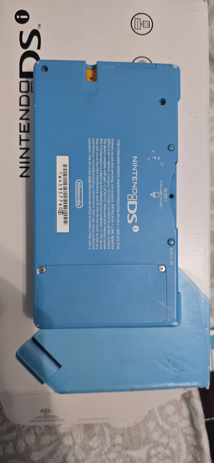 Nintendo DSi Teal Blue Complete Cib Plus Protector And Car Charger