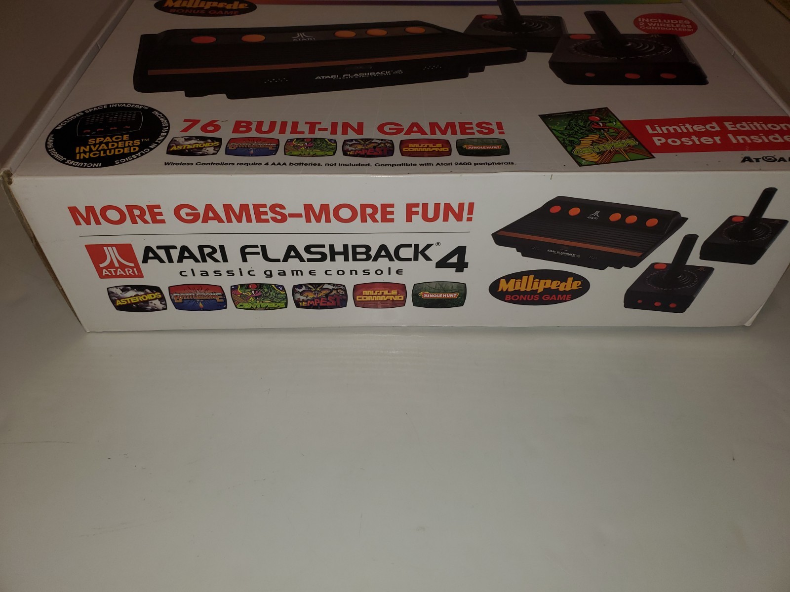 Vintage ATARI 2600 Flashback 4 Mini Classic Video Game System 76 Games Millipede