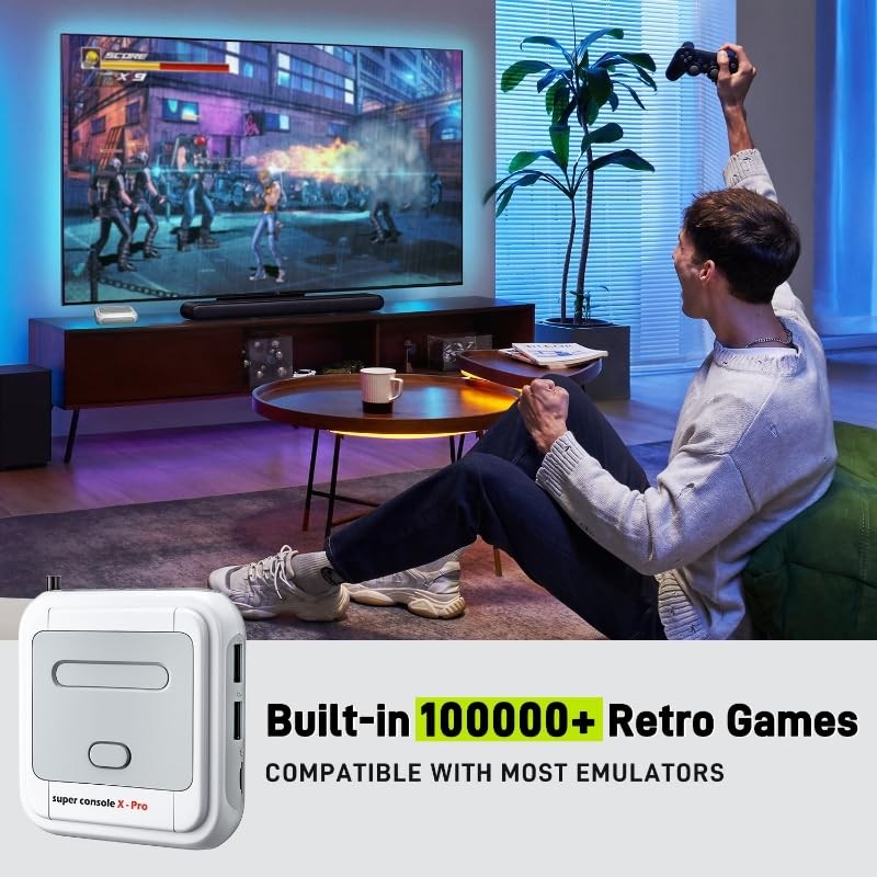 Super Console X Pro with 100000+ Games,TV & Game System in 1, Mini Retro Game