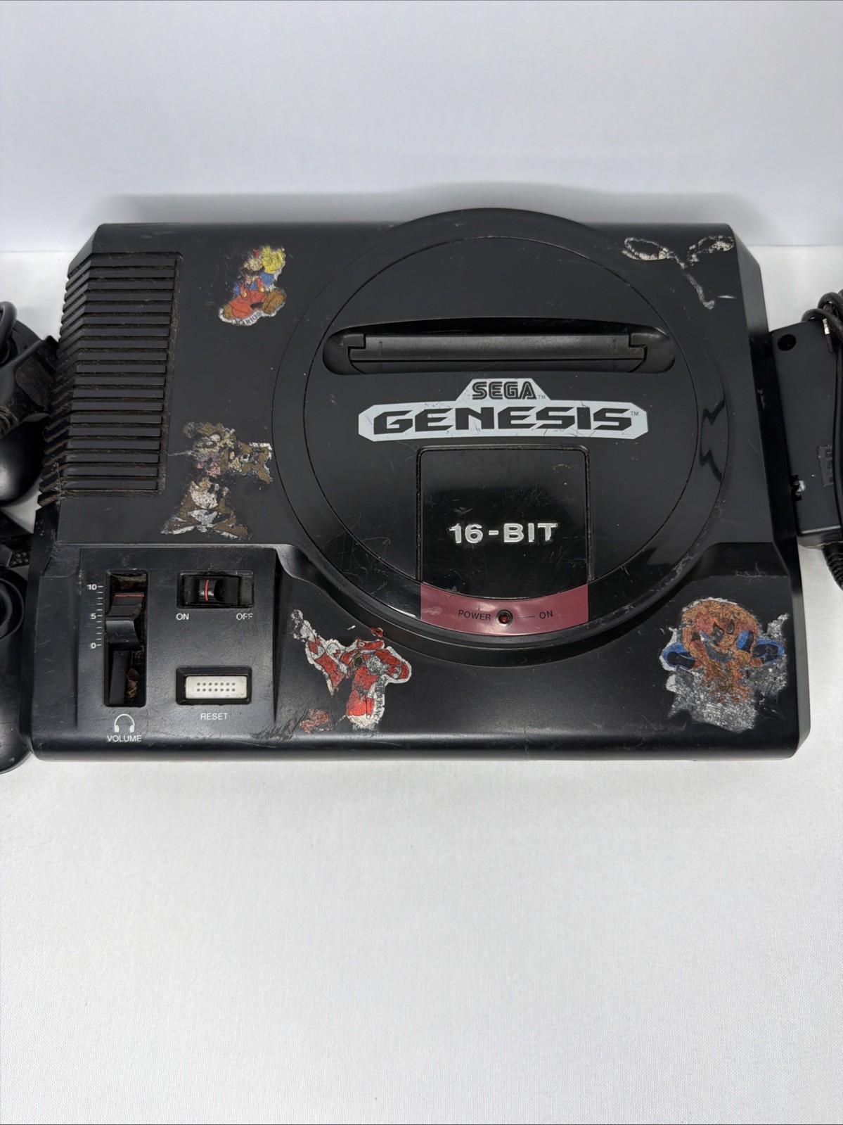 Sega Genesis 16-BIT Model 1601 Console/2 Controllers/Power Cord UNTESTED AS IS