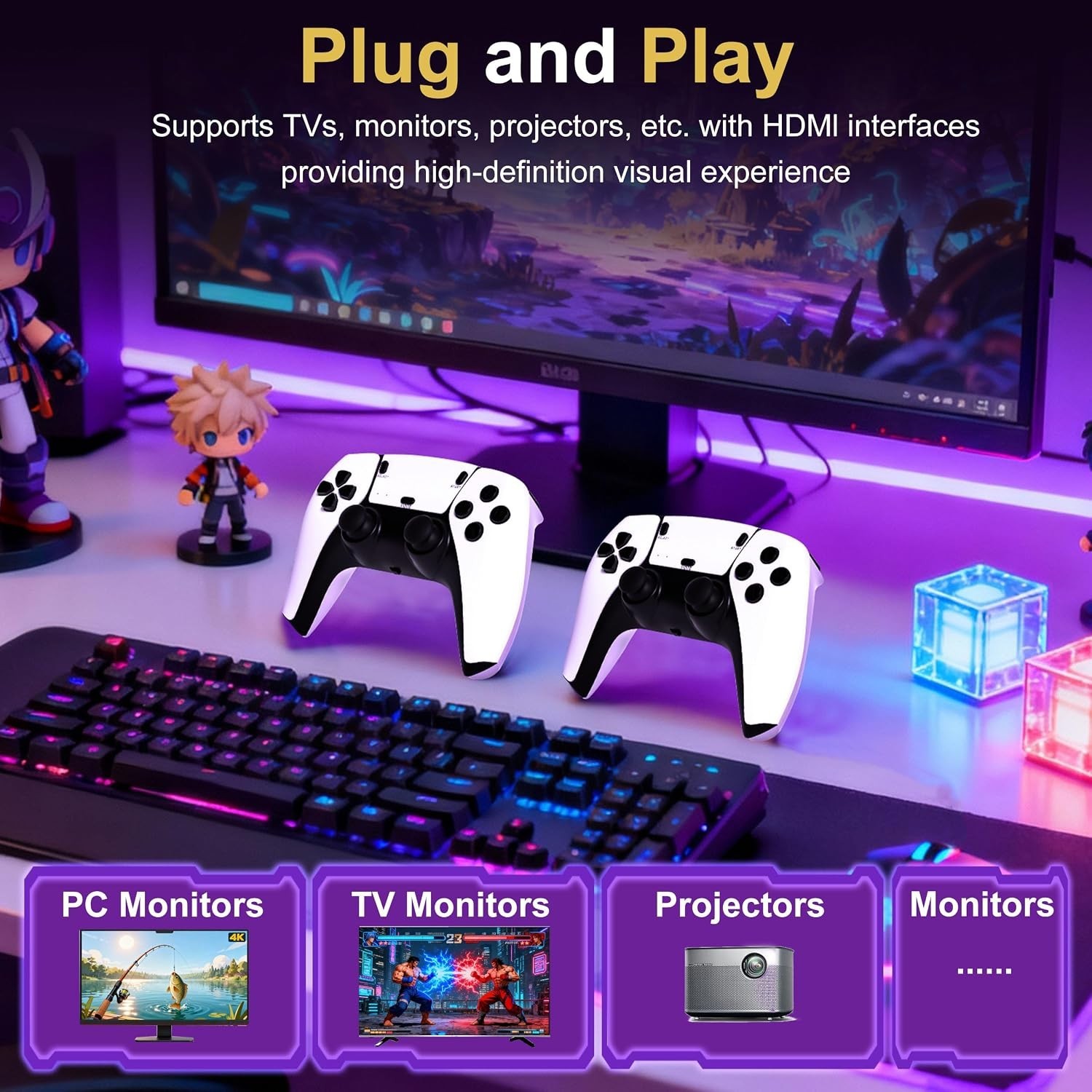 2026 Retro Game Console with 4K Visuals & Multiplay Fun – Gift-Ready Design
