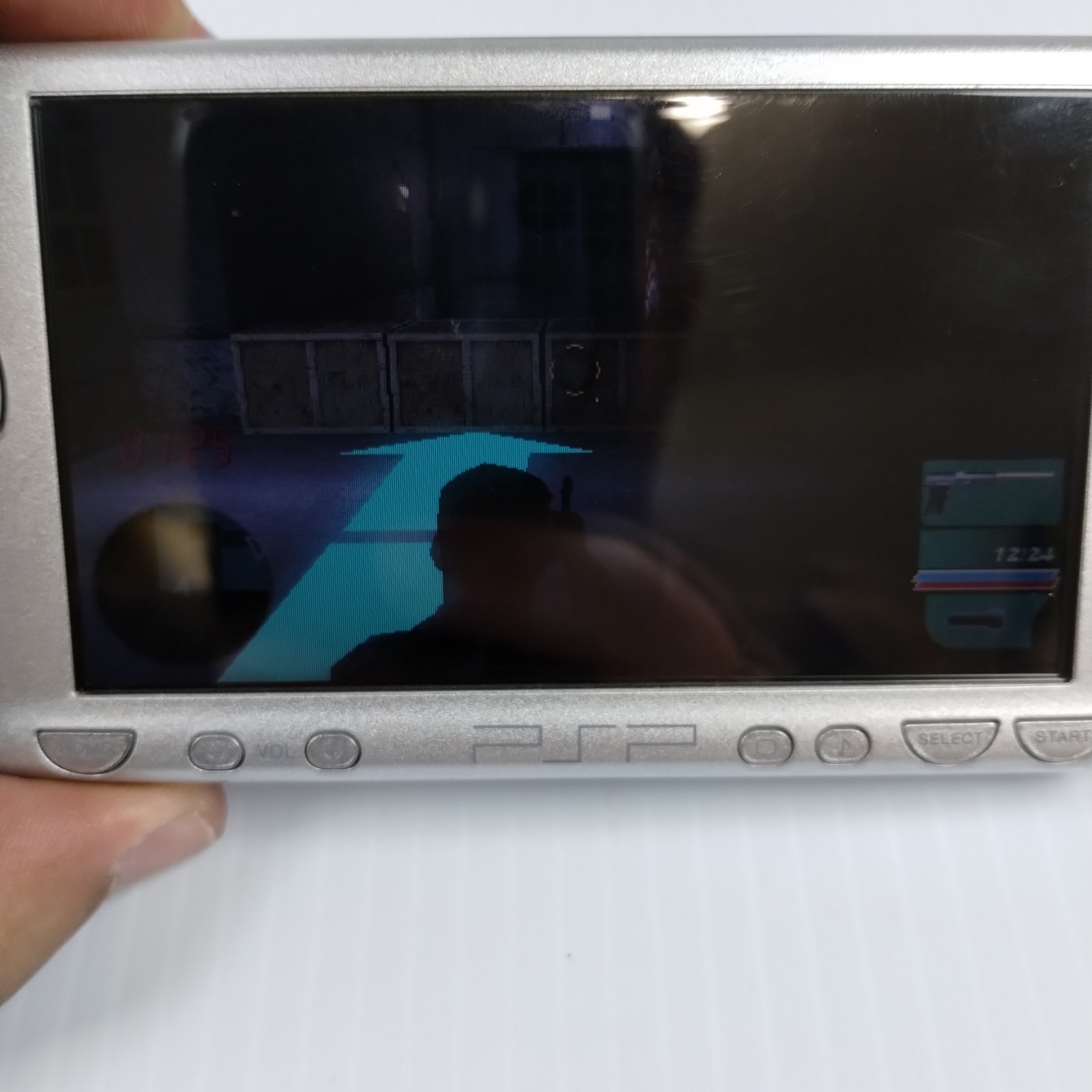 Sony PSP 2001 Silver Handheld System Console W/ Game Tested & New Battery