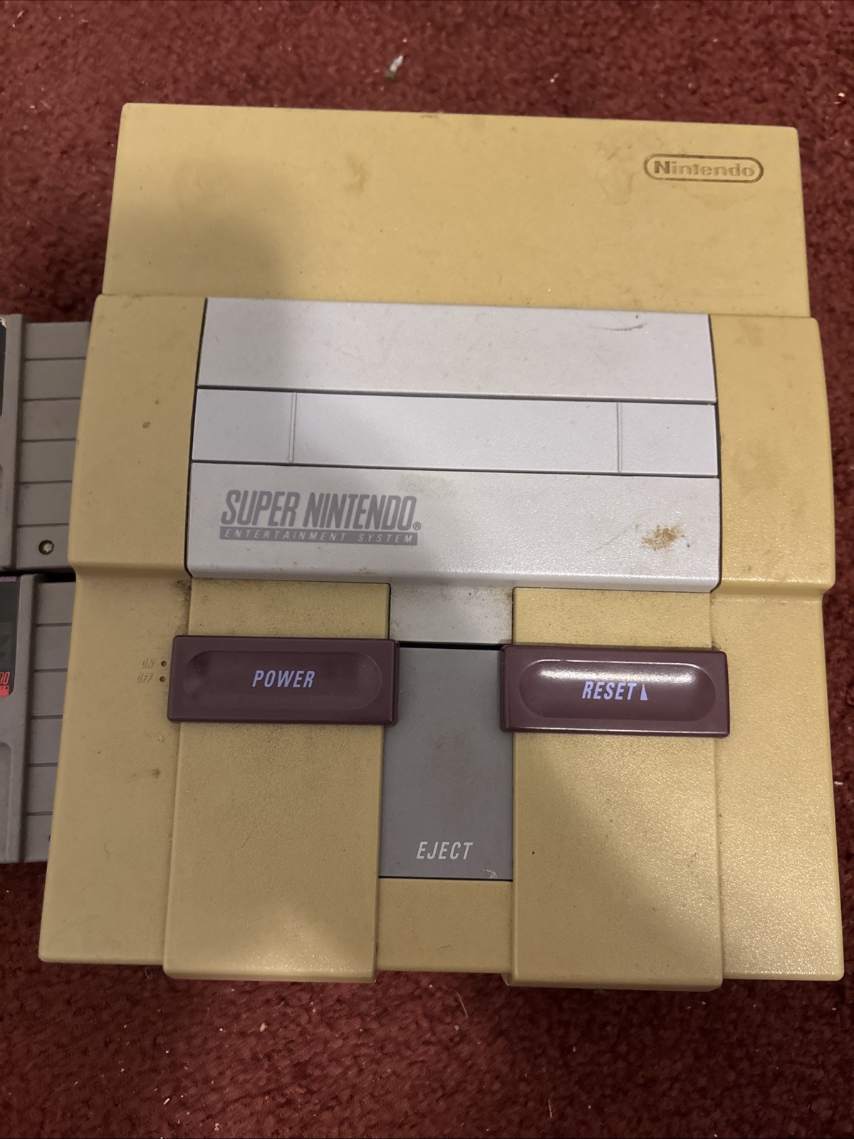 Super Nintendo System SNES Console Video Game Bundle ( LOT ) With 8 Games