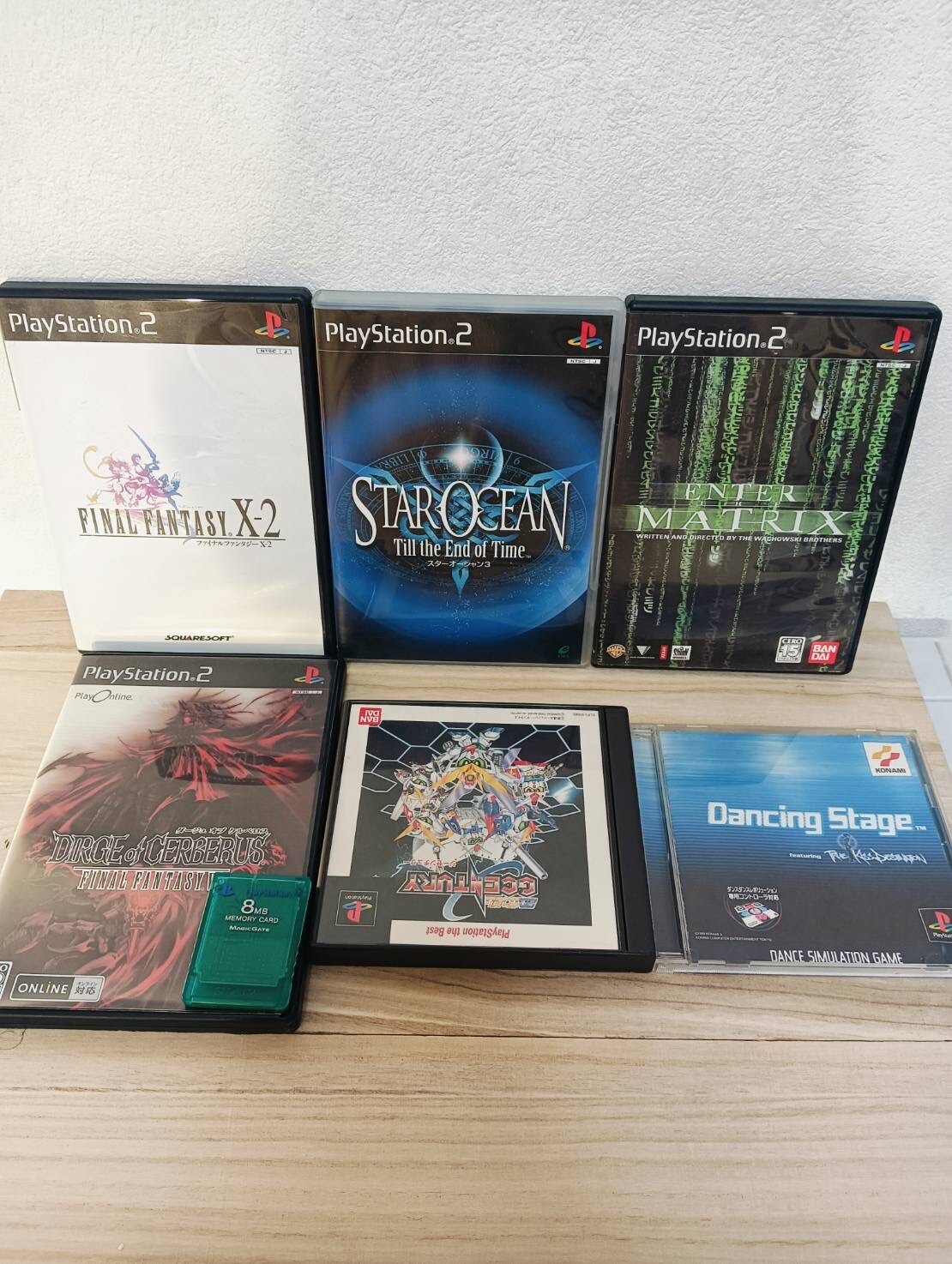 PS2 Ocean Blue Console Box set Playstation2 with disk NTSC-J Japan Tested A002