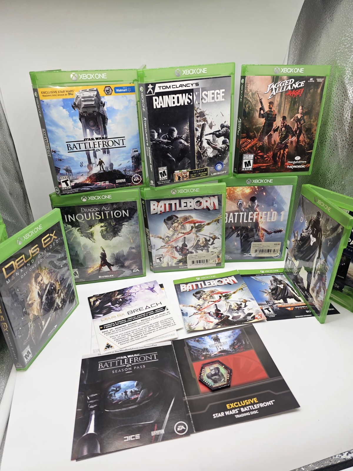 XBOX ONE 1TB Optimized | 2 Controllers | RIG 800Headset | Account | 8 Game Lot