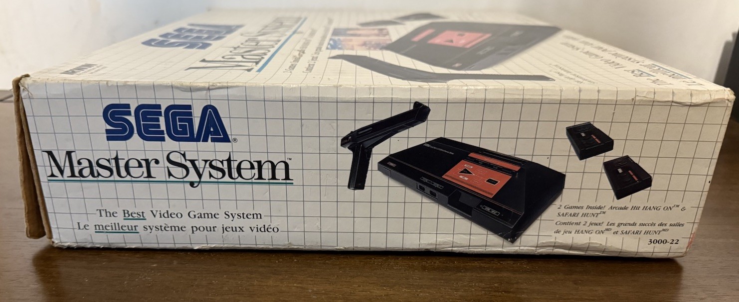 Vtg Sega Master System CIB Box Console Gun Controller Game Tested