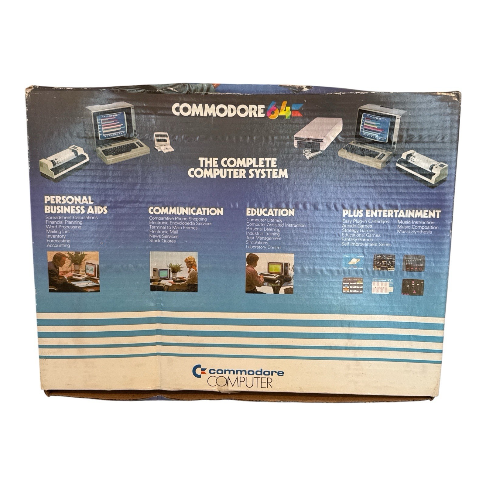 Vintage Commodore 64 Computer and Power Supply with Box C64 PC
