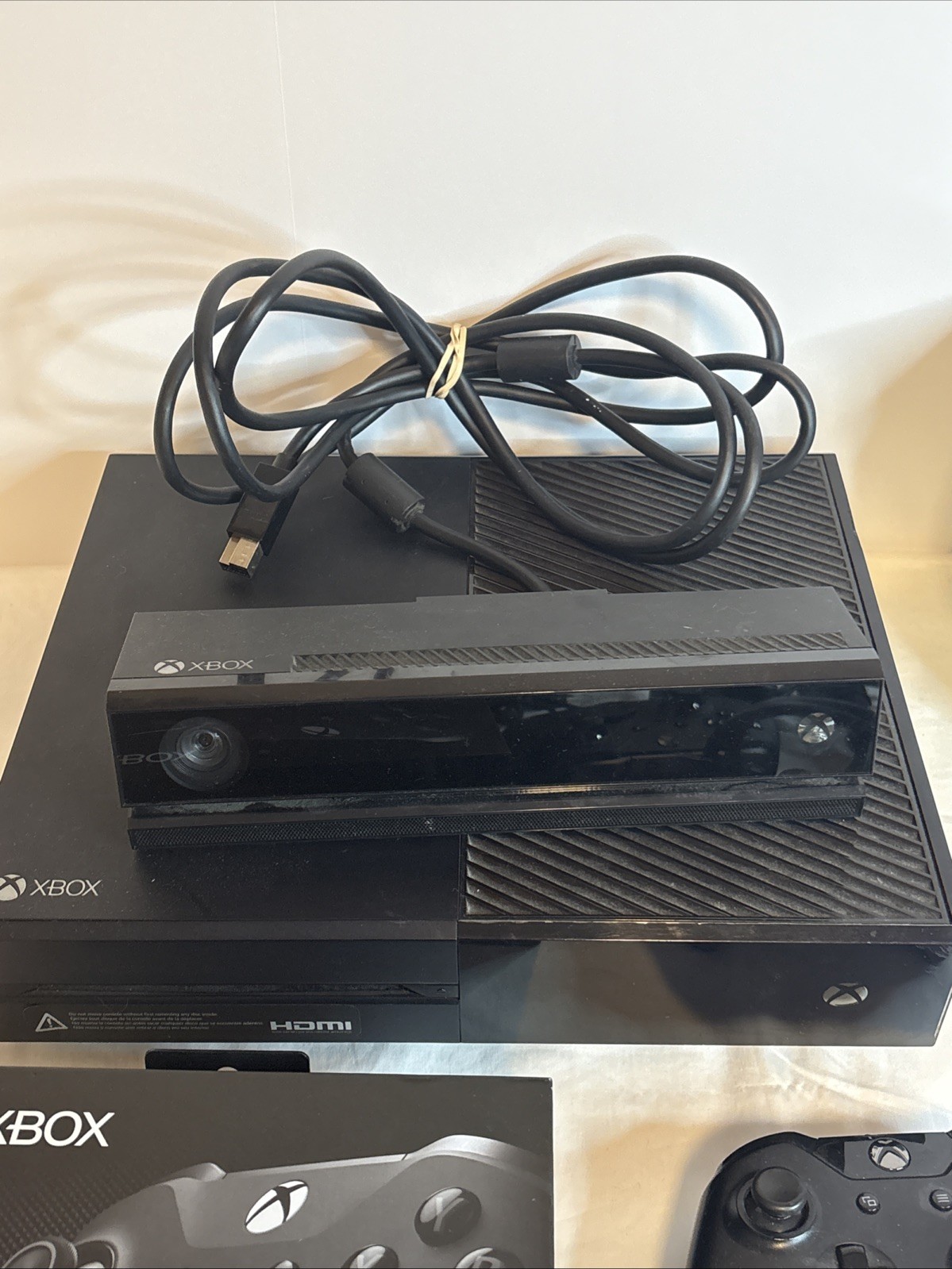 Microsoft Xbox One Black Console Bundle w/ Kinect, 2 Controllers & 16 Games