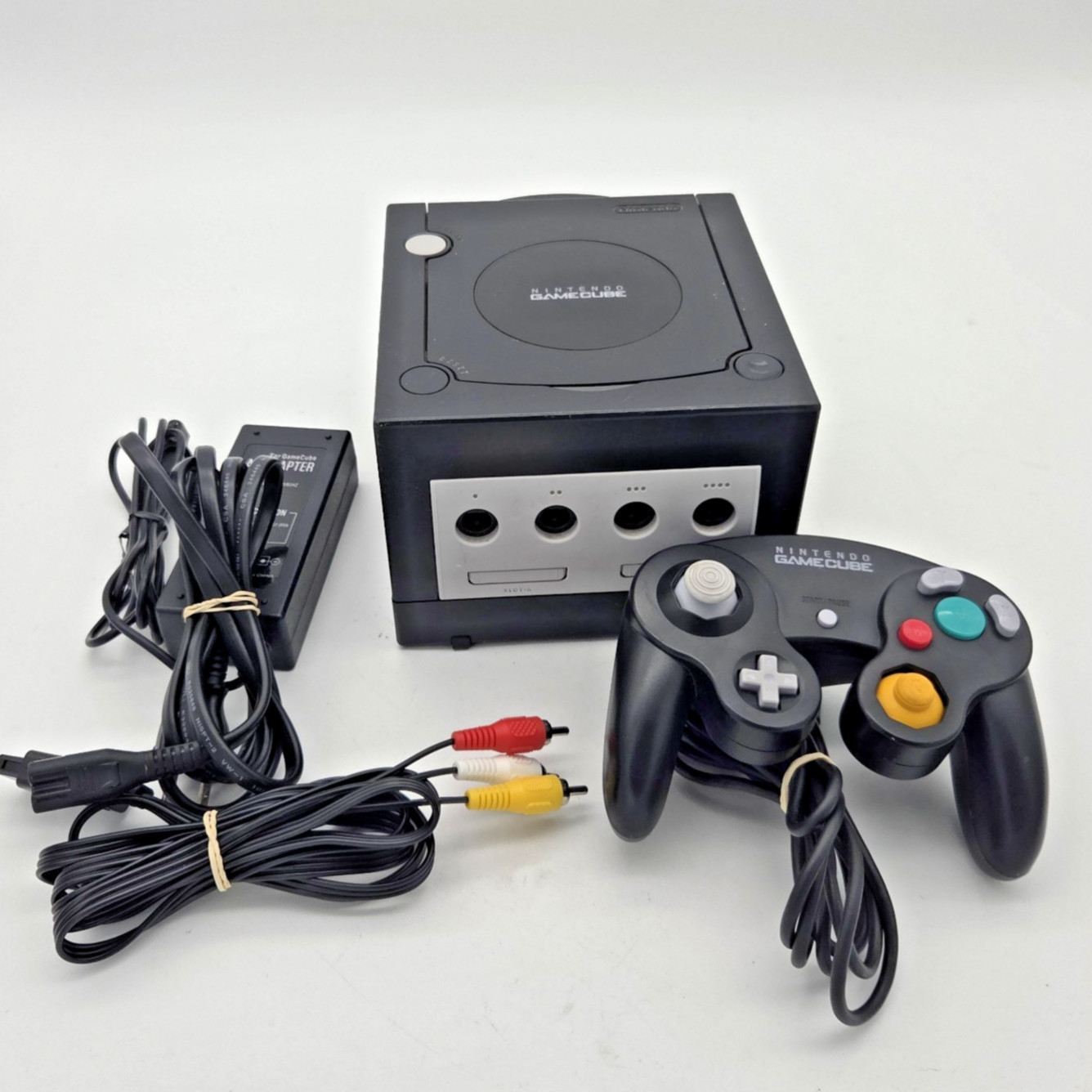 Nintendo GameCube DOL-001 Black Console Bundle W/ OEM Controller – Tested