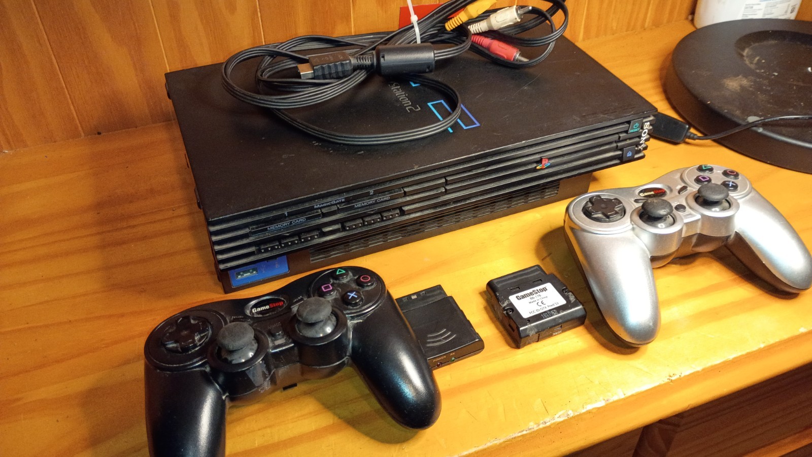 PlayStation 2 With 2 Wireless Controllers Including All Hook Ups