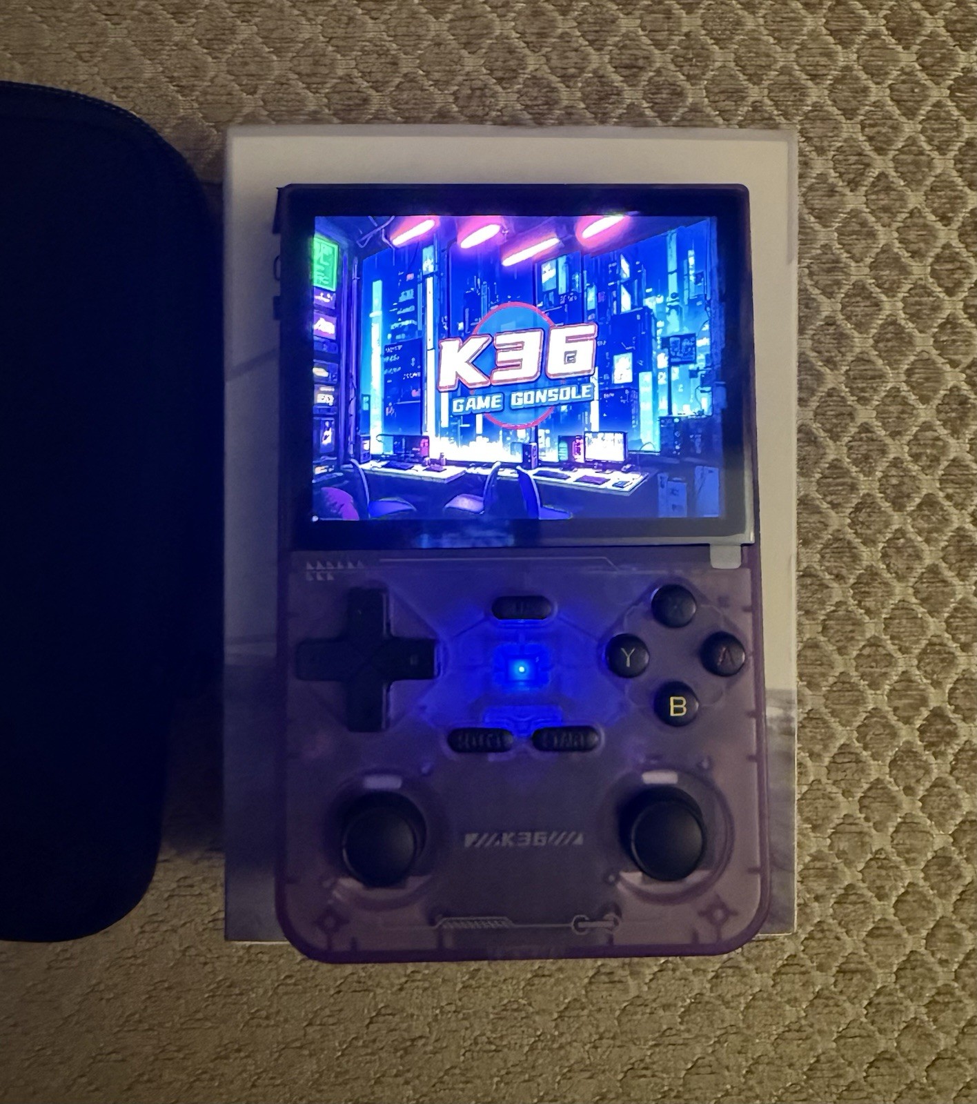 K36 Compact Purple Retro Game Emulator Soft Case Included READ DESCRIPTION