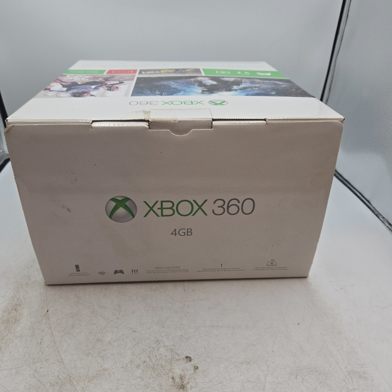 Microsoft Xbox 360 E 4GB Black Console System 4 GB Slim W/ Original Box