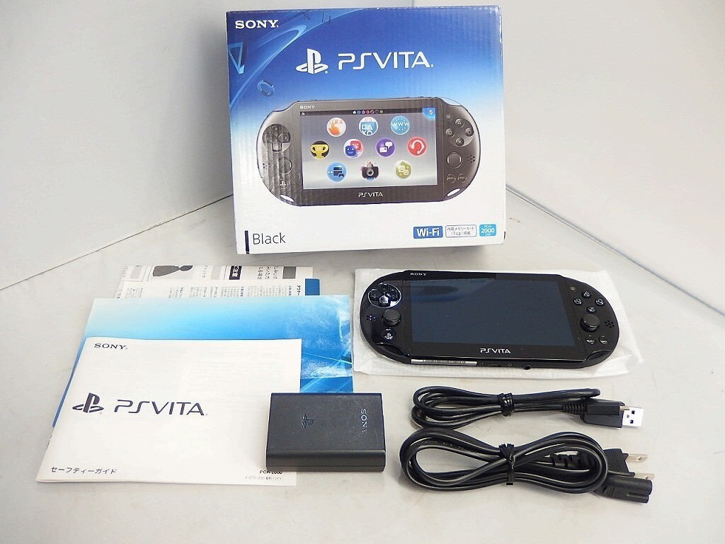 【Good】SONY PS Vita Black Console w/Box PCH2000 ZA11 Play Station NTSC-J F/S