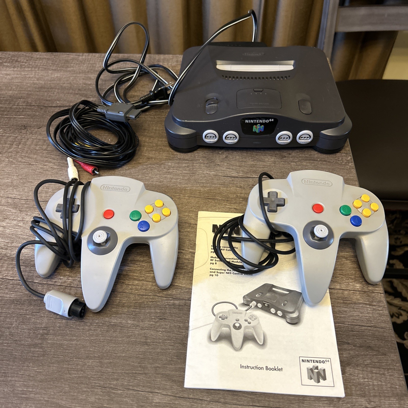 Nintendo 64 NUS-001 Console With 2 Controllers Tested Working Read Description