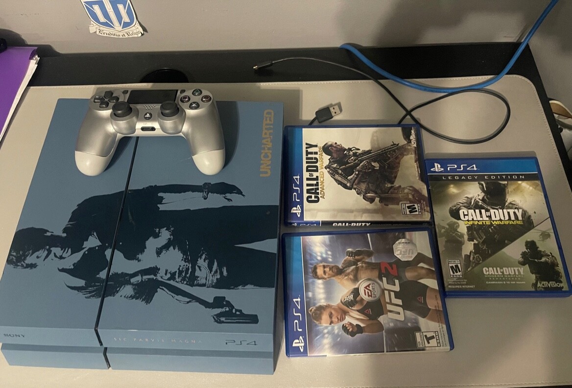 Sony PlayStation 4 Uncharted 4: Limited Edition Bundle 500GB Gray Blue Console