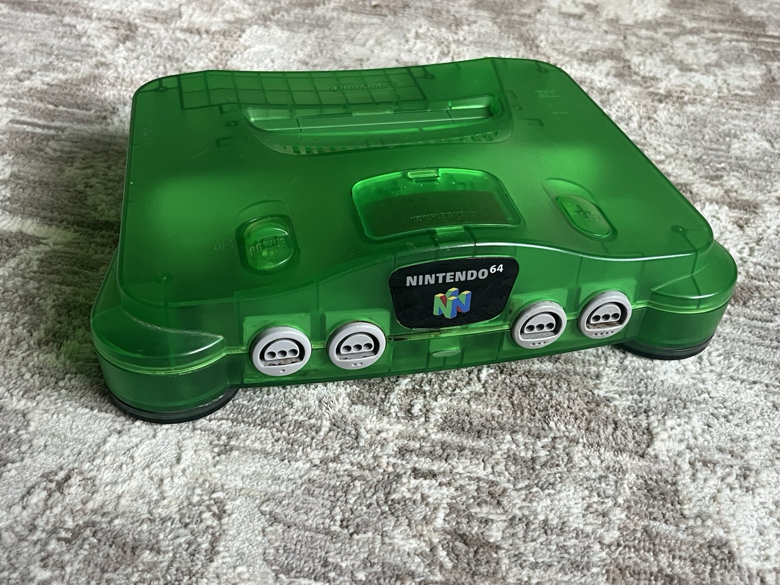 Nintendo 64 Funtastic Clear Jungle Green Console Only NUS-001 WITH EXPANSION PAK