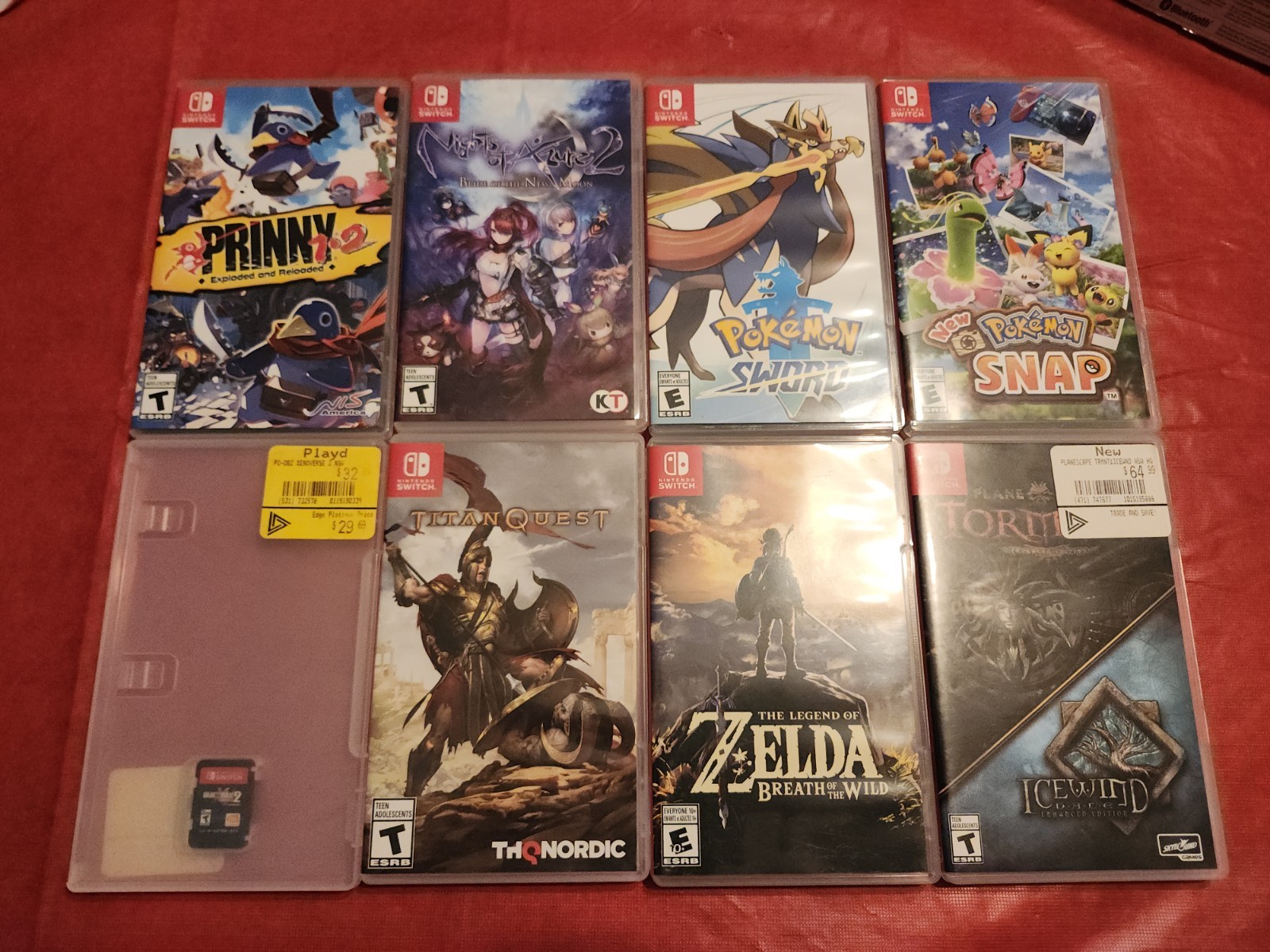 Switch Console With Box And Game Lot Pokemon Snap Zelda Controller Breath Wild