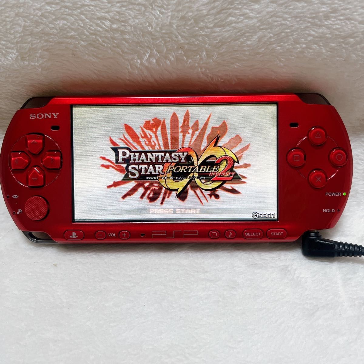 Sony PSP-3000 Radiant Red Handheld Console, tested, with LCD mold