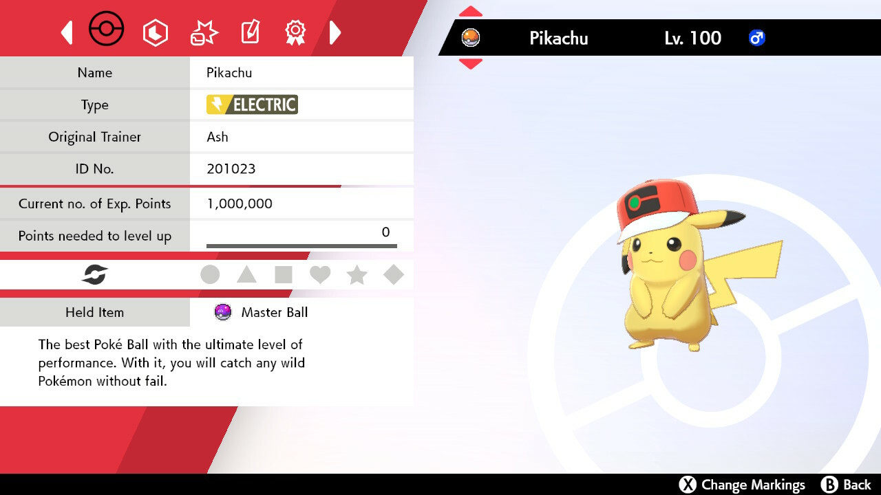 Pokemon Sword & Shield ⚡Cap Pikachu⚡ 8 Event all 6IV LVL 100 Holding MasterBalls