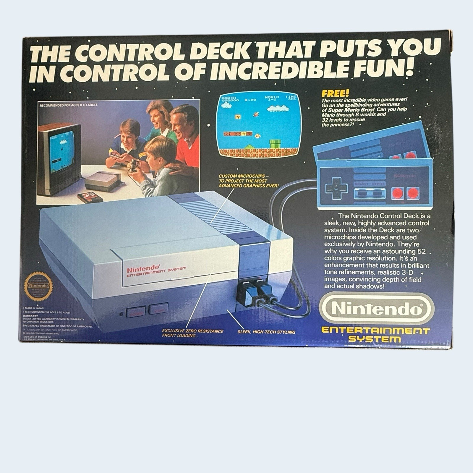 Nintendo NES Control Deck Empty Box Only Styrofoam Some Inserts 1986 VGC