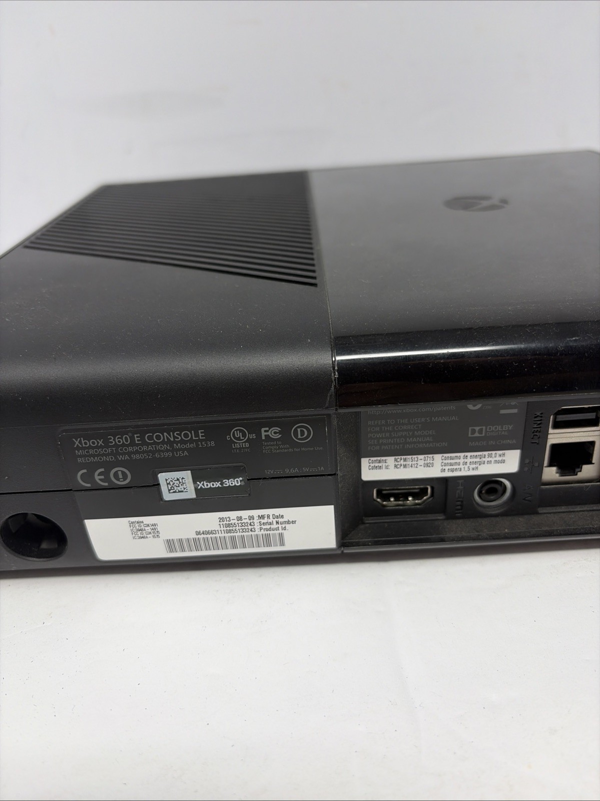 Microsoft Xbox 360 E 250GB Console Bundle W/10 Games TESTED & WORKING Model 1538