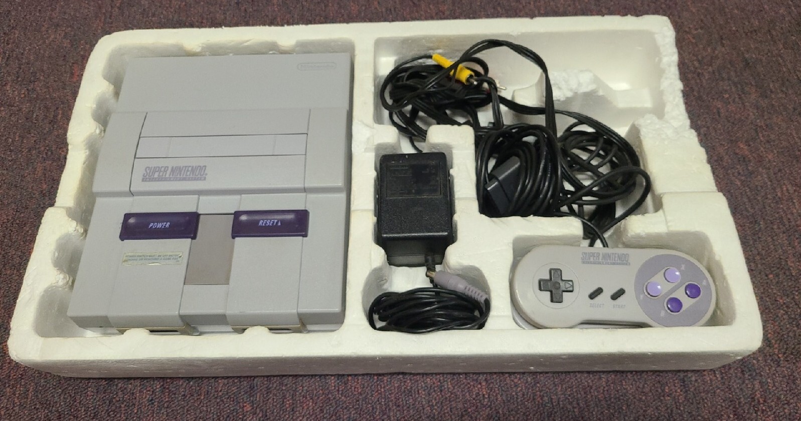 Super NES Super Set Console System Super Mario Super Set (Tested & Works Well)