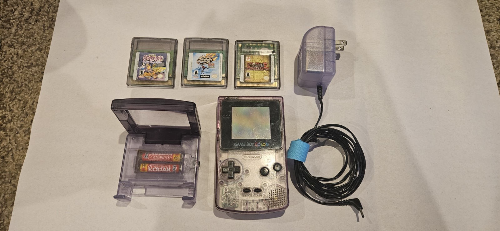 Atomic Purple Game Boy Color Tested Working & Accessories
