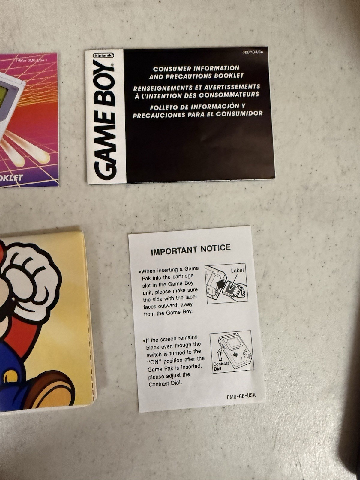 Nintendo Game Boy DMG-01 System Complete CIB Walmart Box Variant Matching Serial