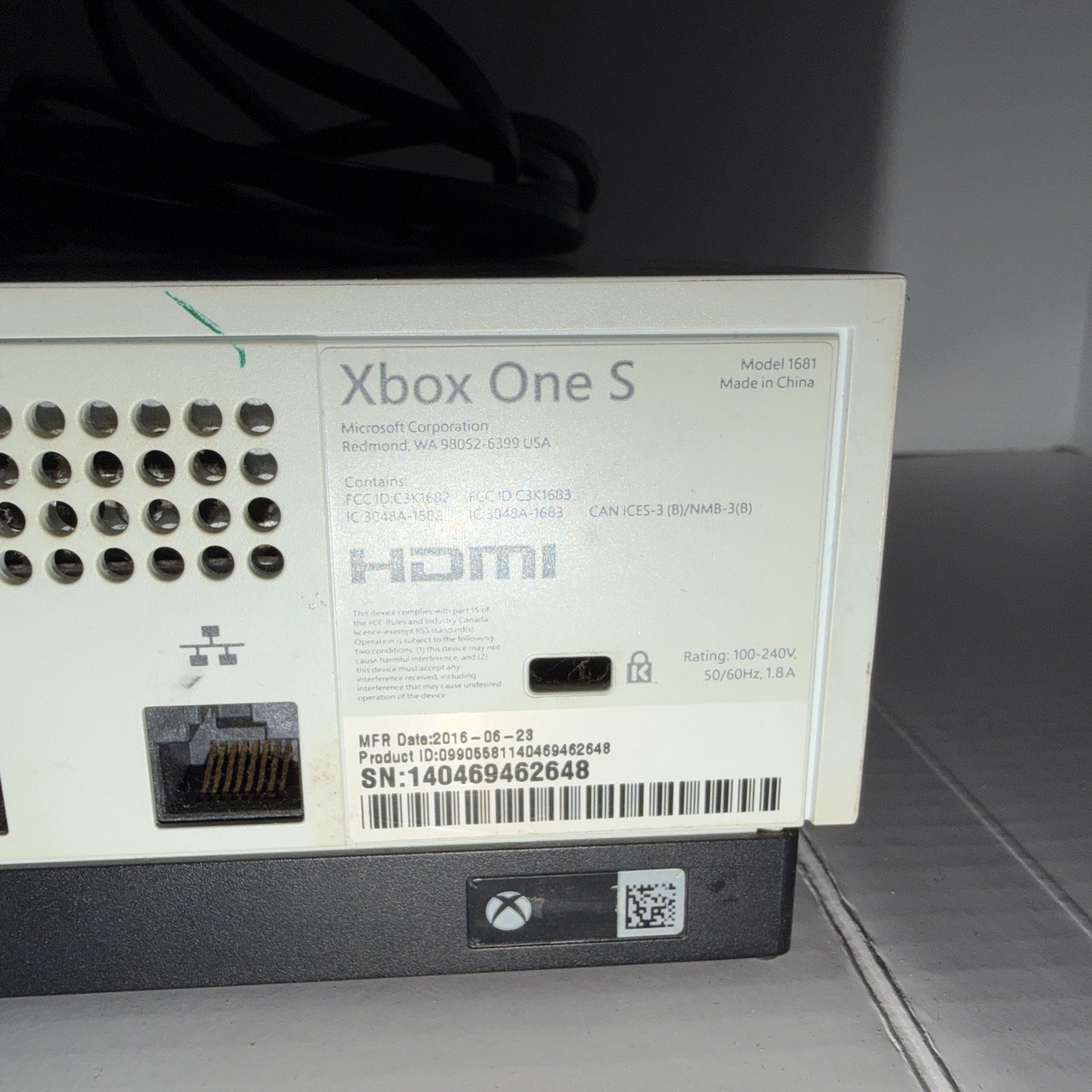 Microsoft Xbox One S 1TB Console – White Read Description