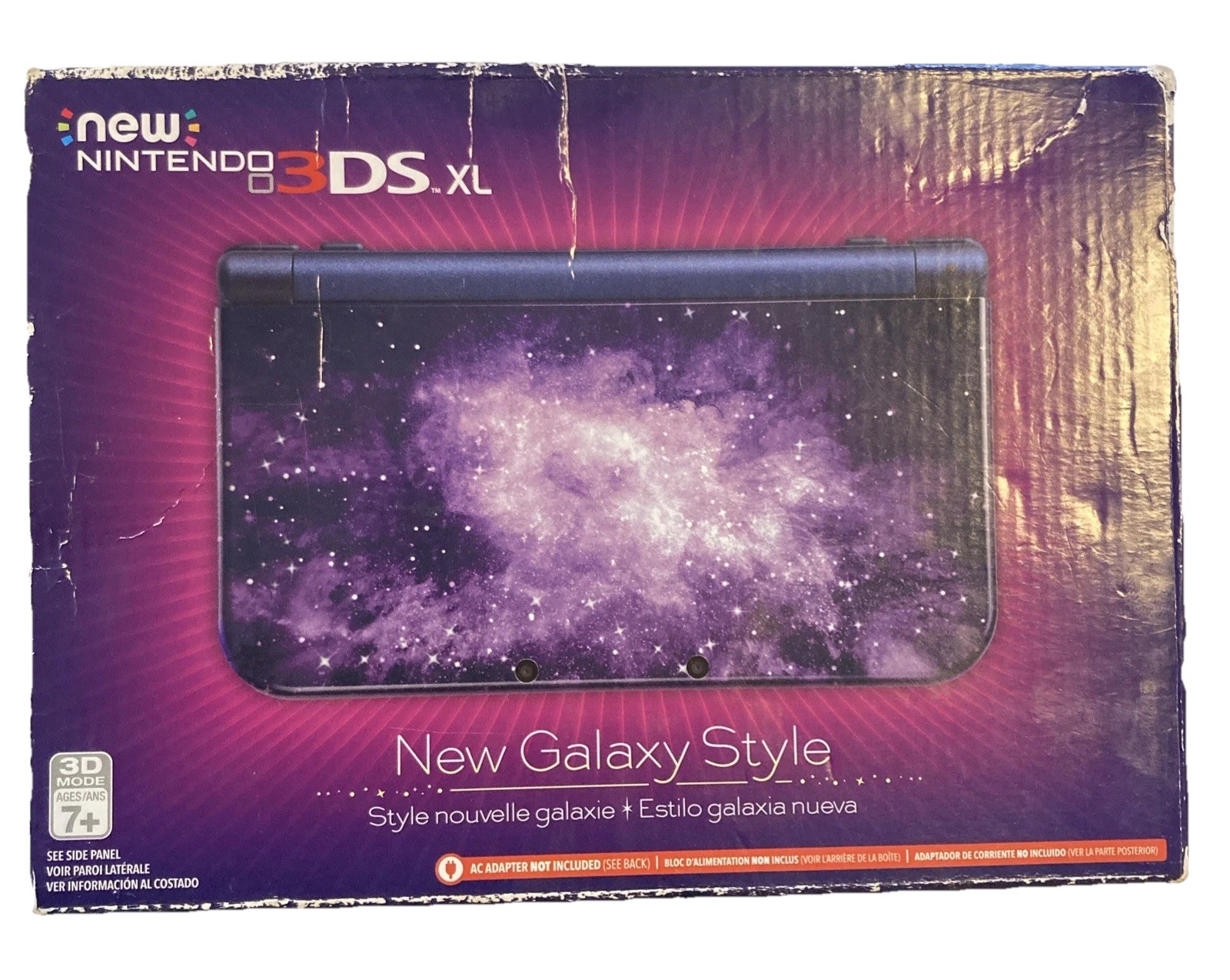 Nintendo 3DS XL Galaxy Edition Handheld System – Purple With Box & Paperwork