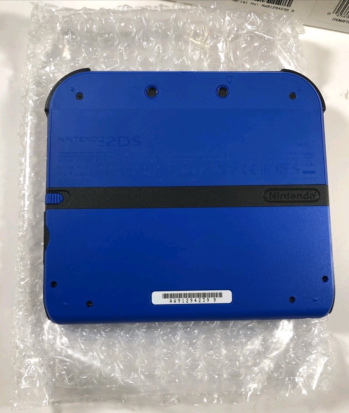 Nintendo 2DS Black + Electric Blue Console Handheld System, Charger/Stylus FAST