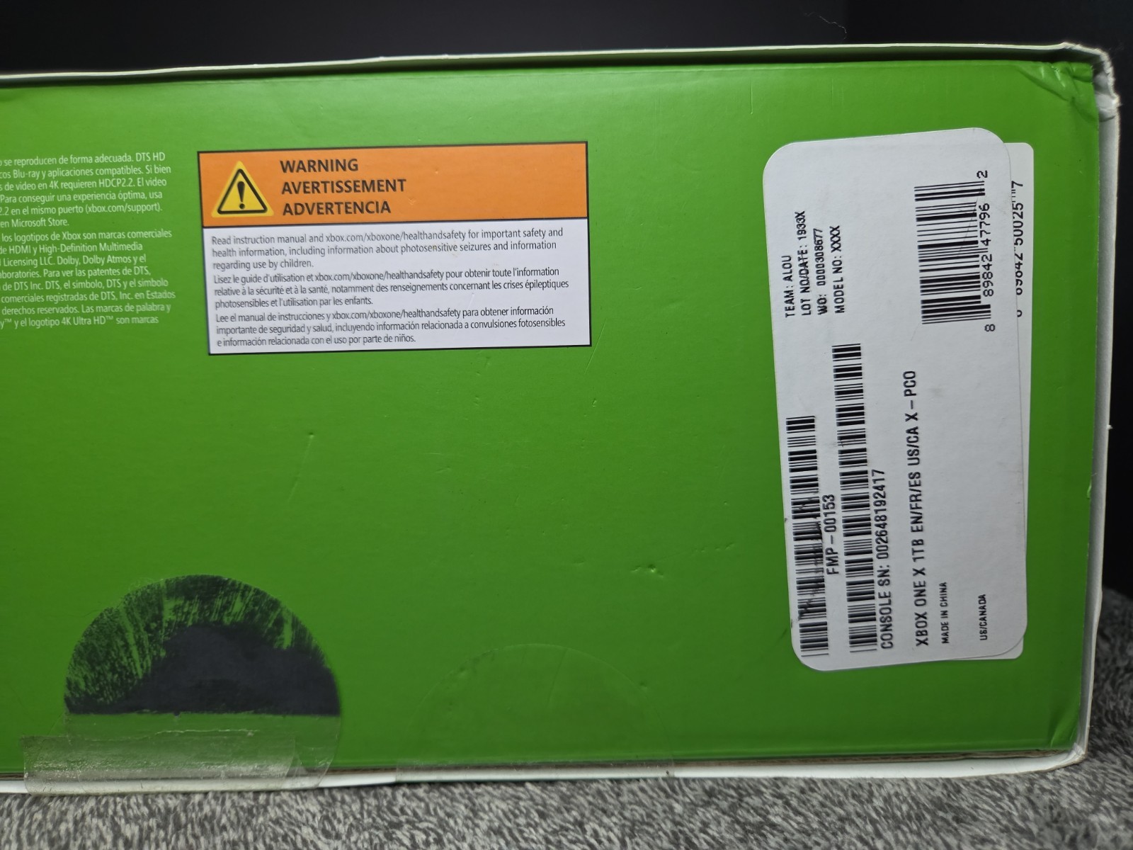 Microsoft Xbox One X NBA 2K20 Special Edition 1TB In Original Box