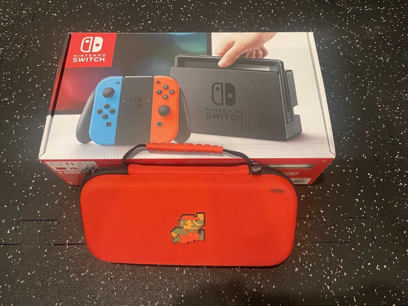 Nintendo Switch 32GB Gray Console with Neon Red and Neon Blue Joy-Con