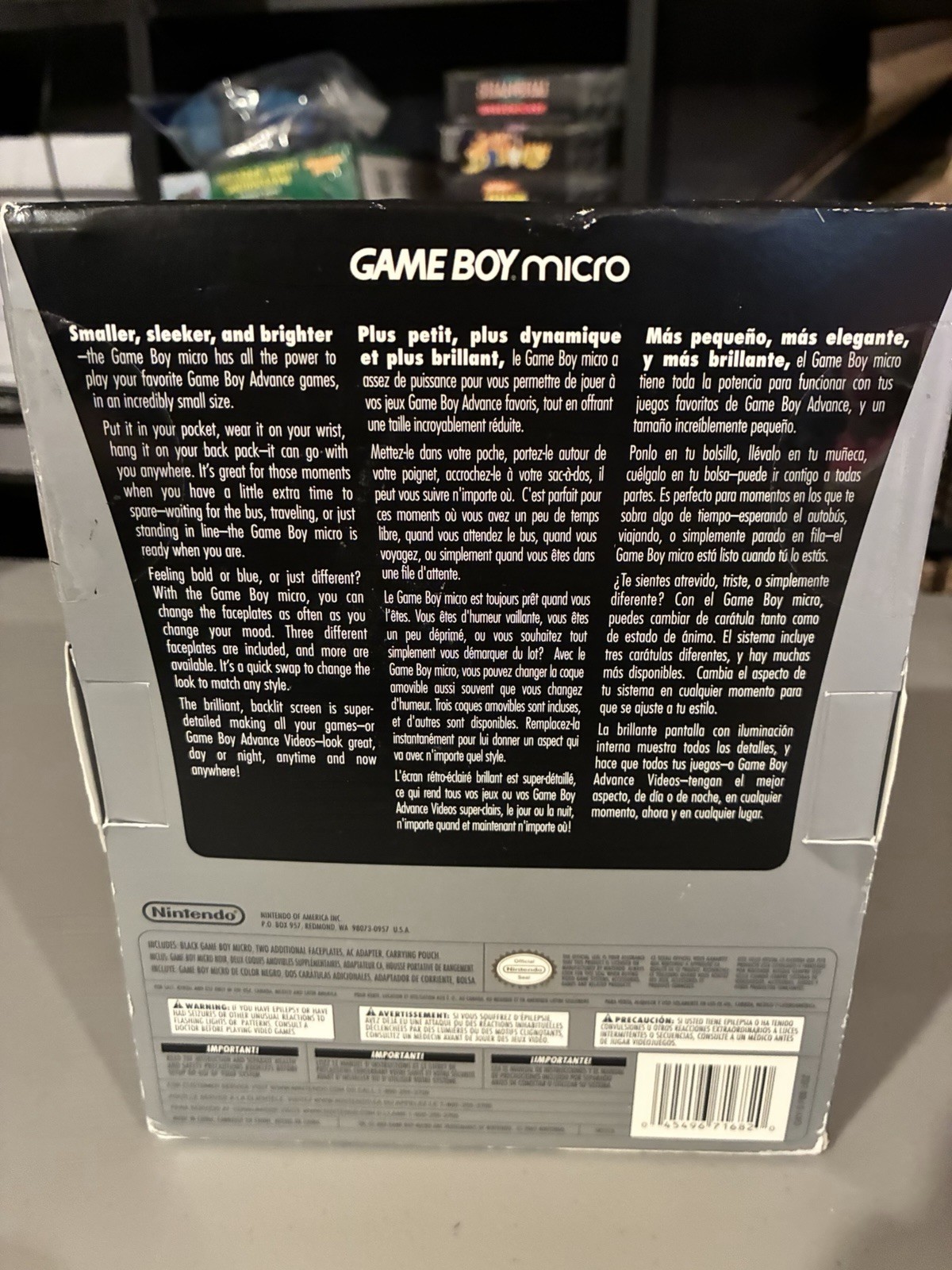 Nintendo Game Boy Micro In Box Working VGC.