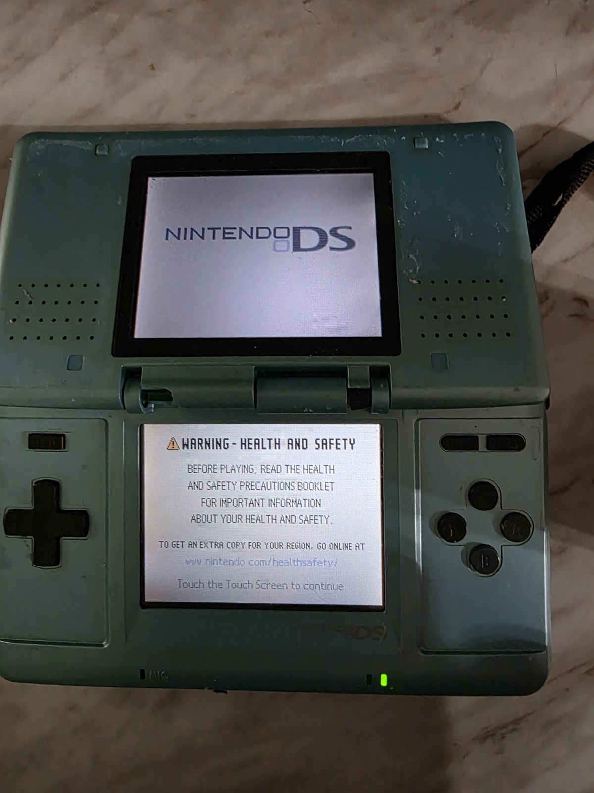 Nintendo DS Original Console NTR-001 with Charger – Electric Blue – Tested Works