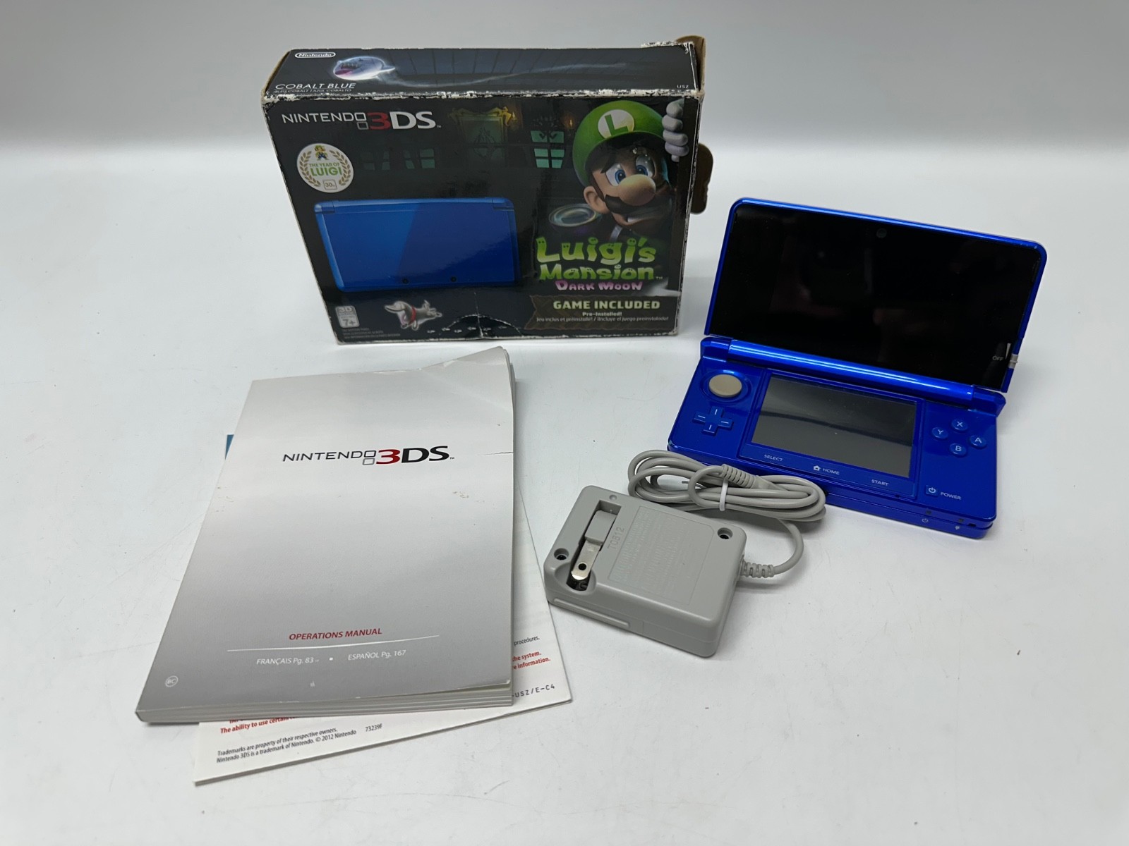 Nintendo 3DS Luigi’s Mansion: Dark Moon Cobalt Blue System w/Charger