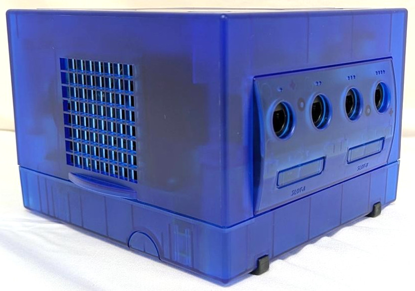 Nintendo GameCube Translucent Funtastic DARK BLUE Gaming Console System Bundle