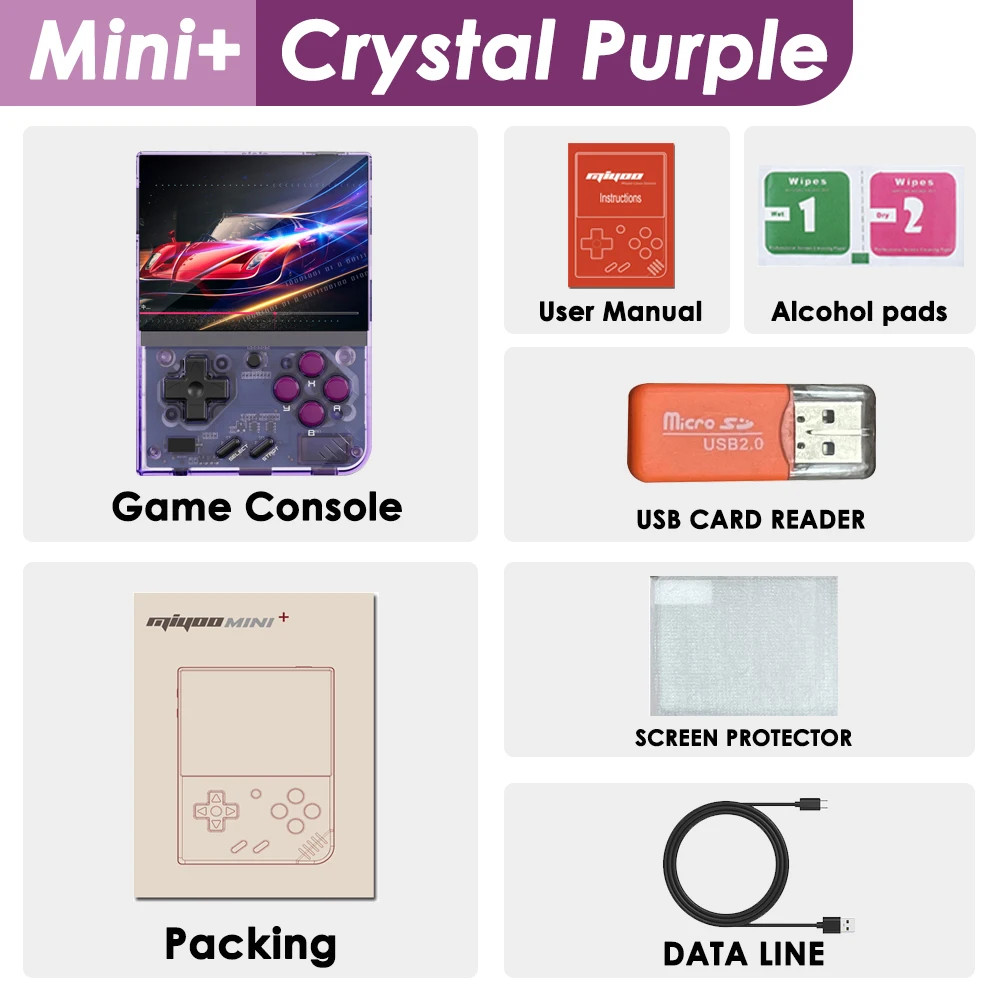 Portable Retro Handheld Game Console V2 Mini+ IPS Screen Linux Children Gift