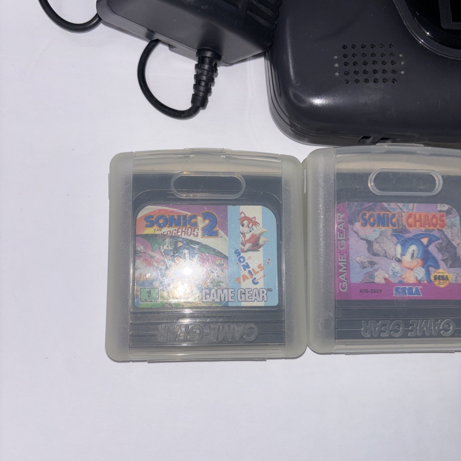 sega game gear bundle 4 Games And Accessories Working