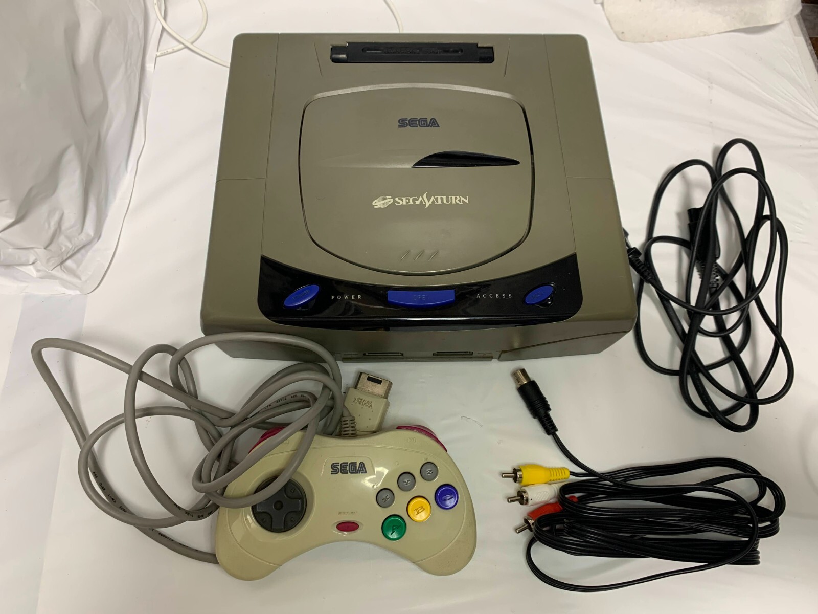 Sega Saturn Gray Console Tested System HST-3210 JAPAN “NTSC-J” clean up inside