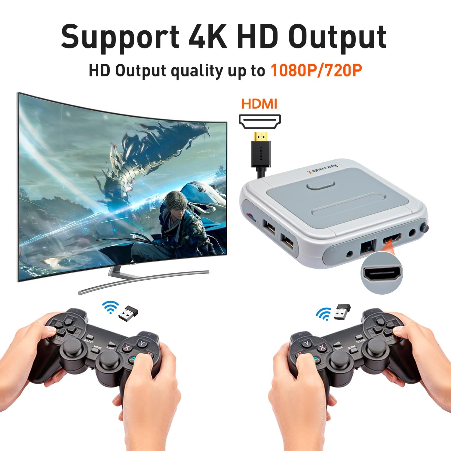 Super Console X Retro Game Console Built in 35,000+ Games,Video Game Console wit