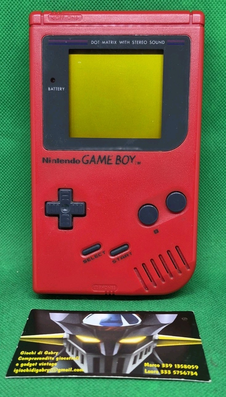 NINTENDO GiG Electronics GAME BOY Gameboy DMG-01 RED Color 1996 Working Complete