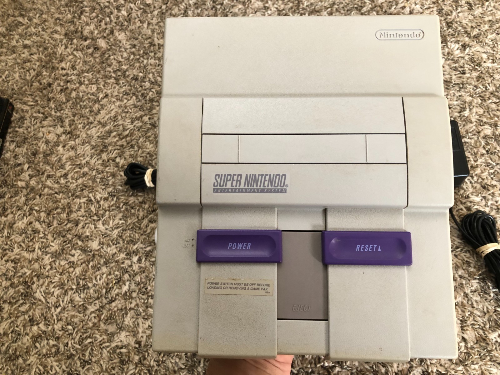 Super Nintendo SNES System Console With 2 Controllers Fully Tested