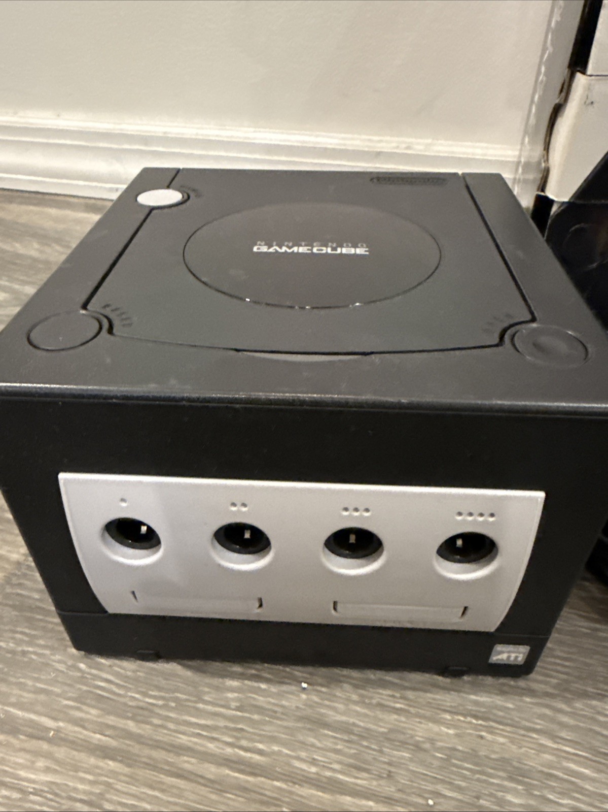 Nintendo GameCube Jet BLACK Console USA OEM W/ original Box DOL-001 Tested!